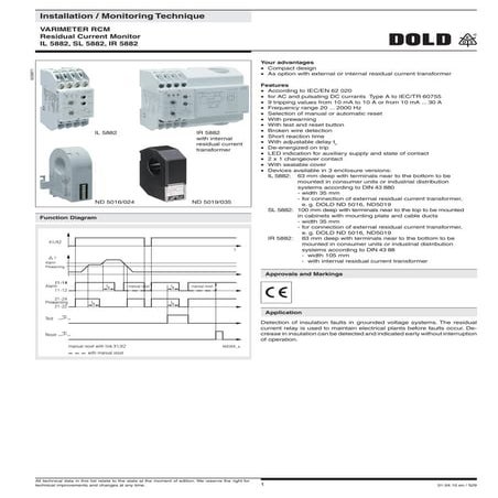 Dold earth leakage indicator