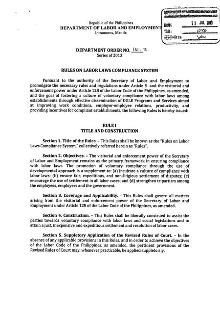 Labor Laws Compliance System (LLCS).