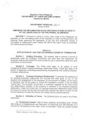 Rule I-A. Application of Just and A...