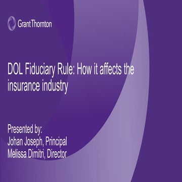 DOL fiduciary rule: How it affects the insurance industry 