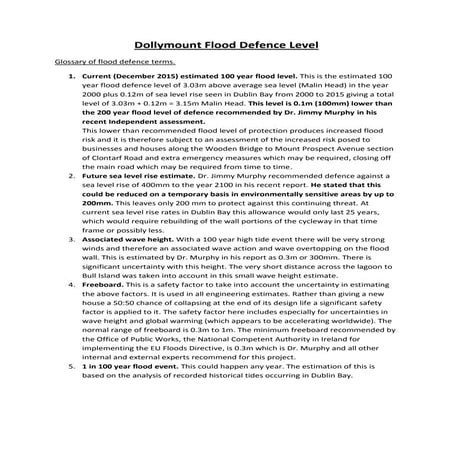 DCC Dollymount Flood Defence Report