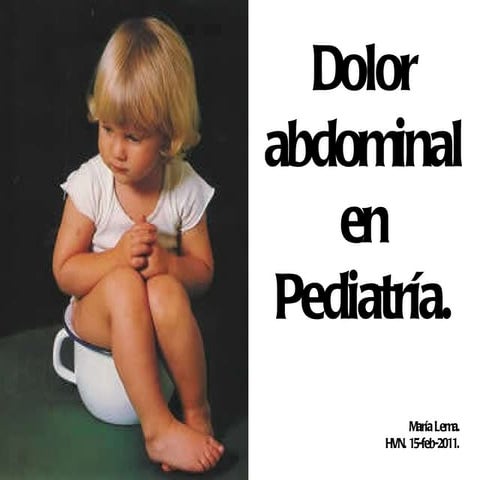 Dolor abdominal en pediatría