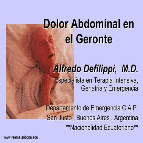 Dolor abdominal geronte