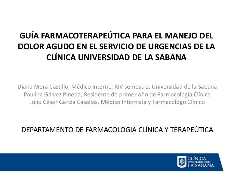 guia de practica clinica manejo del dolor agudo guia de practica clinica manejo del dolor agudo