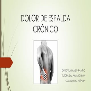 Dolor de espalda crónico