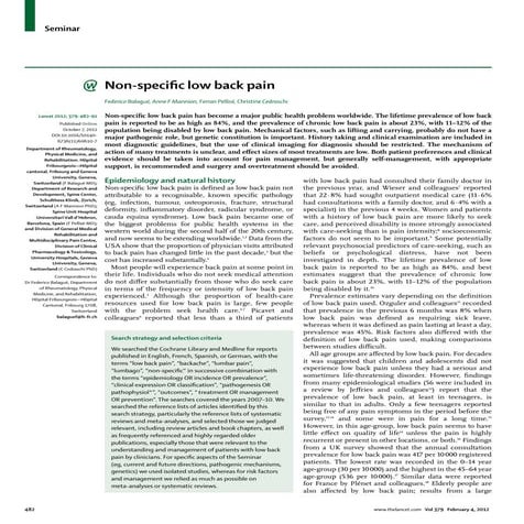 Dolor lumbar inespecífico