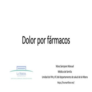 Dolor por fármacos (por Mara Sempere)
