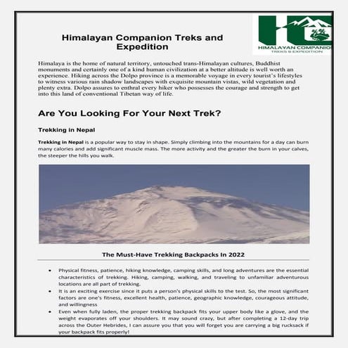 Trekking in india | PPTX