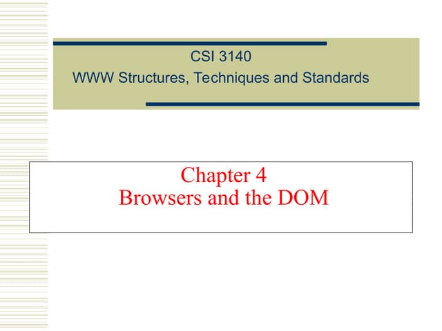 Document object model - web technology - chapter 3