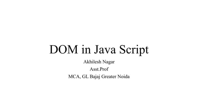 DOM (document Object Model) in java Script).pptx