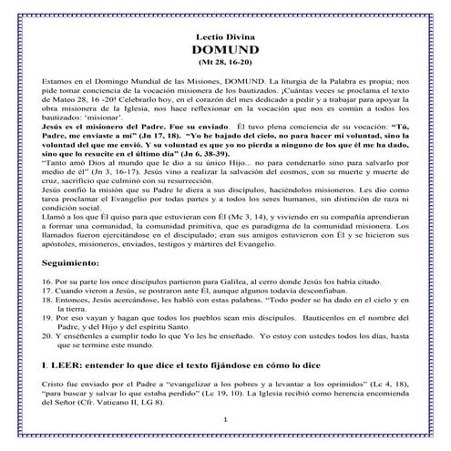 DOMUND _ Domingo 29°