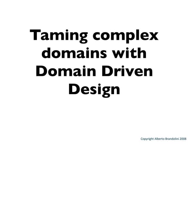 Taming Complex Domains with Domain ...