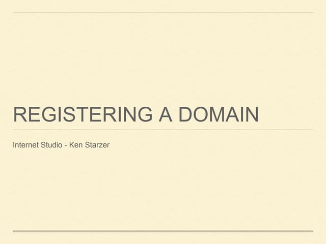 Domain name-registration