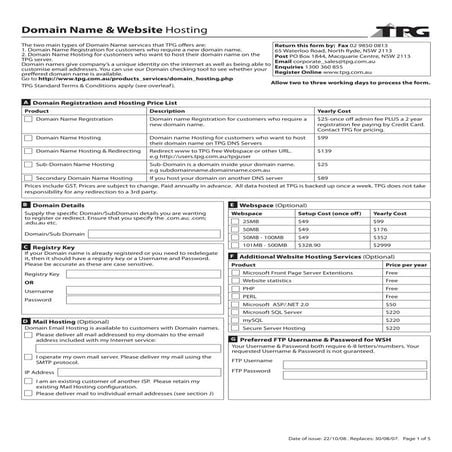 AGREEMENT FOR WEB DOMAIN/HOSTING SERVICES | PDF