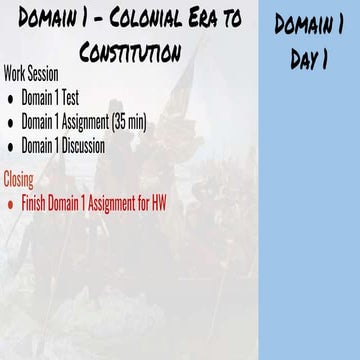 Domain 1 US History