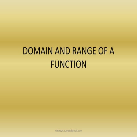 Domain and range of a function copy | PPT