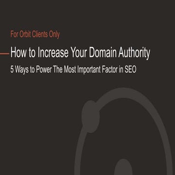How to Increase Your Domain Authority