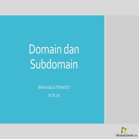 Domain dan Subdomain Windows Server 2008