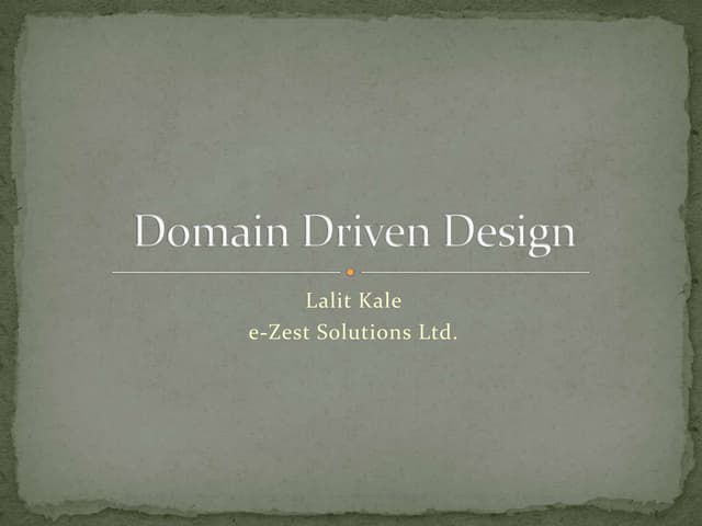 Domain Driven Design