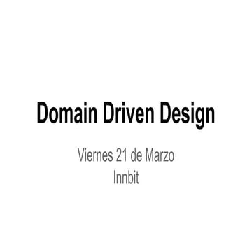 Domain driven design