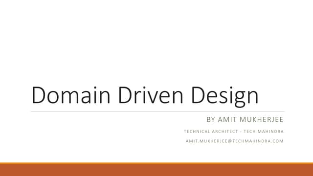Domain driven design
