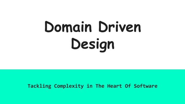 Domain driven design