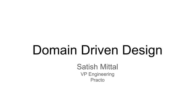 Domain driven design