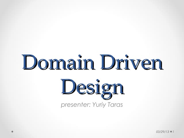 Domain driven design