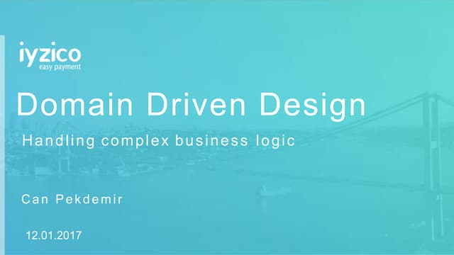 Domain Driven Design - garajco Education 2017