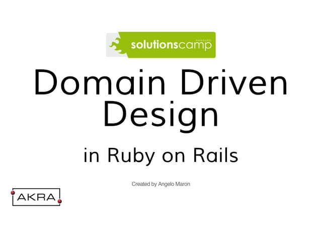 Domain Driven Design in Rails