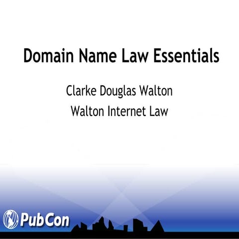 Domainnamesandtrademarkslegalissuesclarkewaltonppt2588