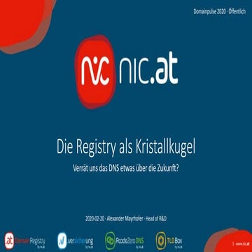 Die Registry als Kristallkugel - verrät uns das DNS etwas über die Zukunft?