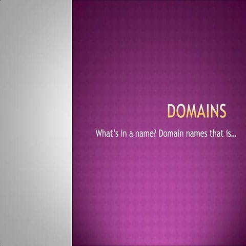 Domains - Slideshow | PPSX