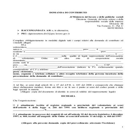 Bando ambulanze 2015: Domanda di contributo e allegati