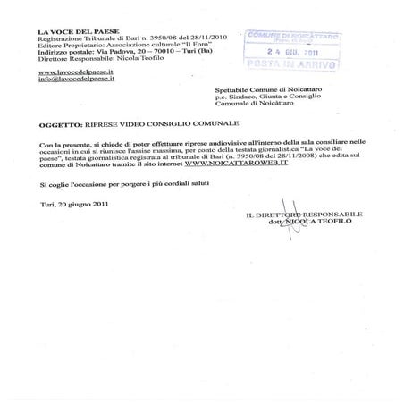 Domanda protocollata