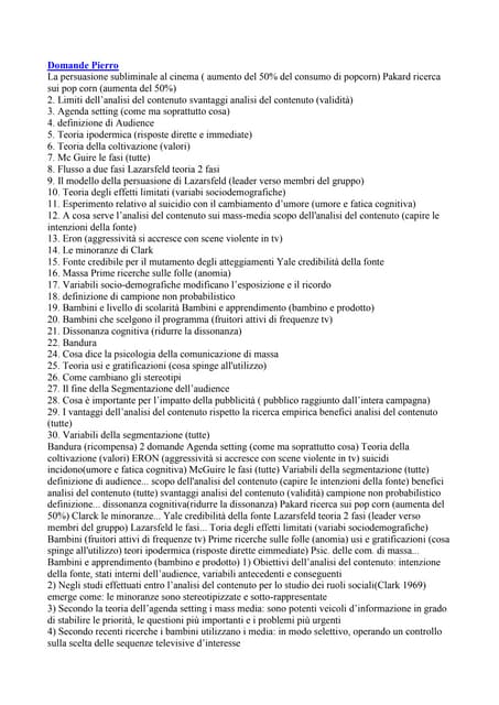 Domande psicologia della persuasione last marco