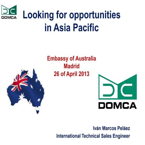 Domca presentacion australian embassy friday 26 april 2013