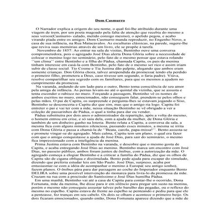 Resumão Dom Casmurro