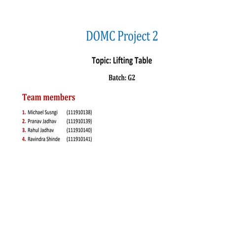 Design mini-project for TY mechanical students
