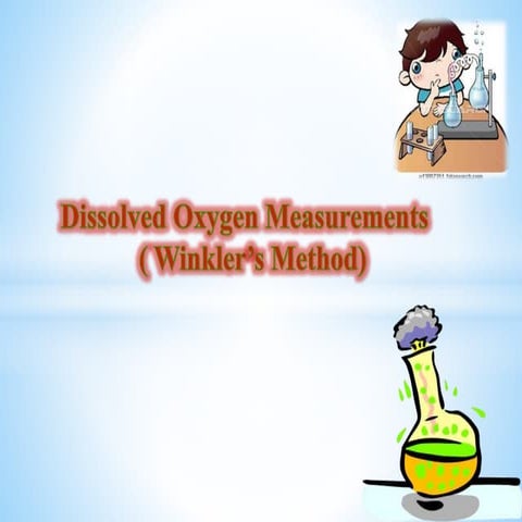 Methods and calculations for Dissolved Oxygen (DO) using Winkler's Method