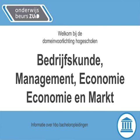 Domeinpresentatie Bedrijfskunde, Management, Economie en Mark (HBO) | PPT