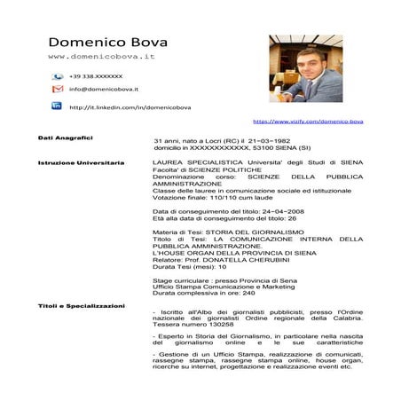 Domenico bova cv | PDF
