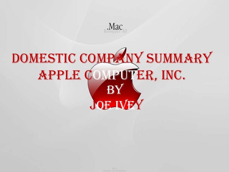 Domestic company summary
