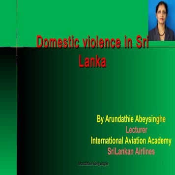 Domestic violence against women in Sri Lanka
