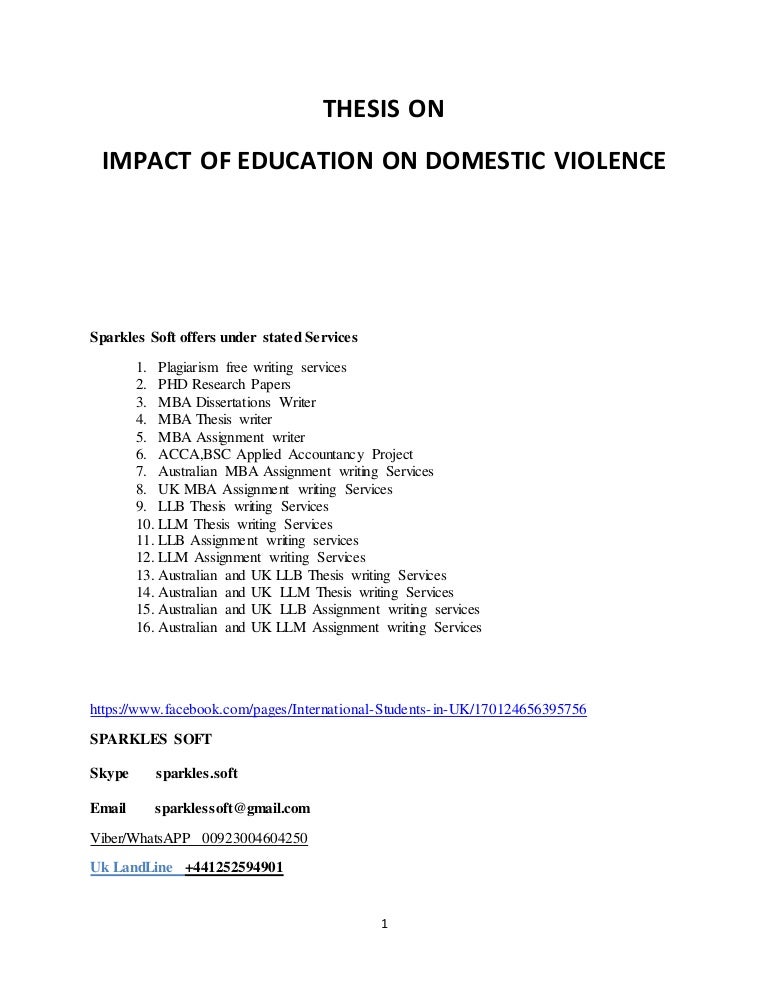 thesis for domestic violence