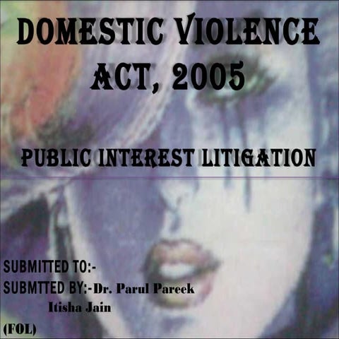 Domestic violence act, 2005