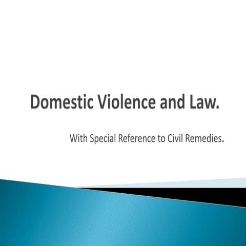 Domestic violence and law | PPTX