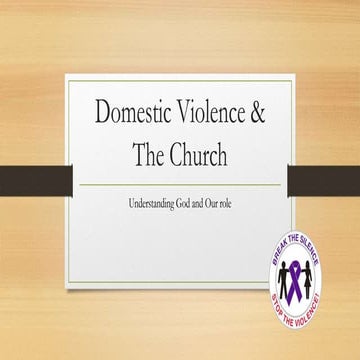 Domestic Violence and The Church