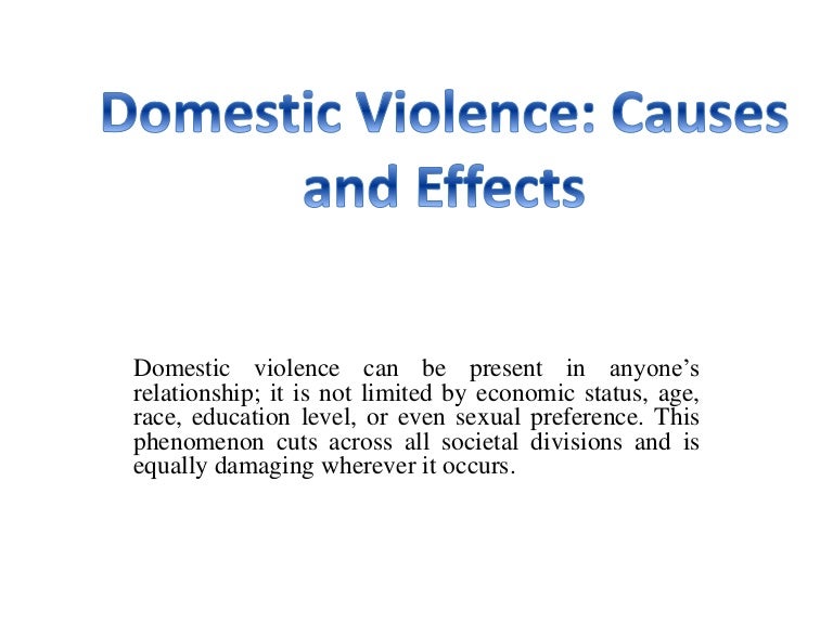 causes of domestic violence essay