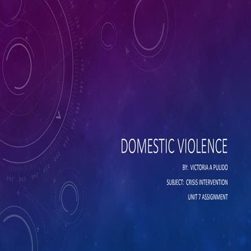 Domestic violence presentation (crisis intervention)